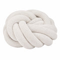 Cuscino decorativo rotondo 35 cm in tessuto bouclé avorio - stile nodo