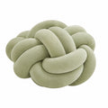 Cuscino decorativo annodato 30 cm in tessuto effetto velluto verde salvia