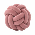 Cuscino decorativo a nodo 30 cm in tessuto rosa antico - morbido per arredamento