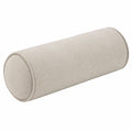 Cuscino cilindrico 18 x 50 cm in tessuto bouclé beige per divano - stile moderno