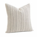 Cuscino decorativo 45 x 45 cm in tessuto beige e nero a righe