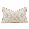 Cuscino decorativo 50 x 30 cm in tessuto beige effetto jacquard - stile classico