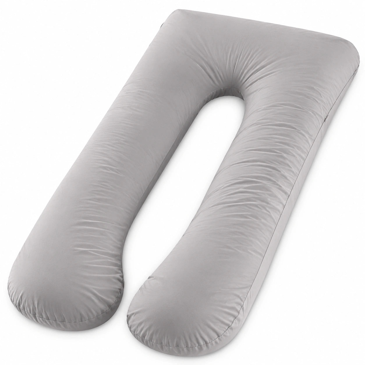 Cuscino gravidanza a U 140 cm in tessuto grigio - sostegno avvolgente per il riposo